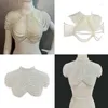 Catene da donna collane a scialle di perle catena corporeo a sciame sexy con spalla con perline per perline reggiseno abito da sposa abbigliamento