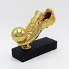 Dekorativa föremål Figurer 29cm Hög fotbollsfotbollsfoto -trofé Guldpläterad Award Shoe Boot League Souvenir Cup Gift Anpassad bokstäver 230814