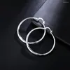 أقراط Hoop 925 Sterling Silver 3CM 4CM 5CM