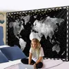 Tapestries Wereldkaart Land Bord Wall Hangend Tapestry 3d Print Geometrisch Decor Painting Beach Towel Slaapkussen Yoga Deken Mat R230815