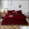 Cobertores Têxteis Jardim Home Jardo Cor sólido inverno Golden Mink Wool Blain Fluffy quente e macio erva azul coral preto coral luxuoso dhha1