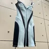 Abiti casual Donne di lusso da donna Design Denim Design Dress Design di alta qualità Washwater End Famous gilet zip Superskirt