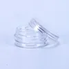 2ML Clear Plastic Empty Jar28x13MM Clear Lid 2Gram Pot Sample Size For Cosmetic Cream Eye Shadow Nails Powder Jewelry E-Liquid Mrwel
