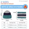 Caps Hats Children boys girls winter hats baby striped hats children's scarves children's thick sets suitable for 0-8 years Z230815