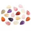Подвесные ожерелья натуральный каменный лист с отверстиями розовые кварцевые ювелирные изделия Quartz Agate Женщины