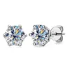 Stud Butterflykiss Real 1 CT D Color Stud Earrings For Women Top Quality 925 Sterling Silver Sparkling Wedding Jewelry 230814