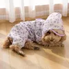 Dog Apparel Waterproof Perro Outfits Dogs Double Pink Raincoat Four-legged For Cute Clothes Teddy Winter Para Print Ropa Autumn Cartoon