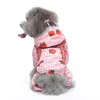 Dog Apparel Pet Supplies Strawberry Pattern Raincoat For Small Medium Four Legged Reflective Duck Universal