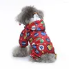 Dog Apparel Pet Supplies Strawberry Pattern Raincoat For Small Medium Four Legged Reflective Duck Universal