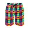 Pantaloncini da uomo colorato tigre palestra stile arte spiaggia pantaloni corti uomini personalizzati in modo comodo comodo idea regalo