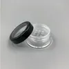 5ML 5G Portable Empty Clear Make-up Powder Puff Box Case Container with Powder Sifter and Black Screw Lid Loose Powder Jar Pot Gvumq