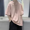 Men's T-skjortor 2023 Summer Solid Color T-shirt Casual Loose Cotton Short Sleeve Outdoor Travel Street Dating Clothing