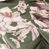 Abiti casual donna Elegante vestito con stampa a V verde a V Verde 2023 Summer Ladies Chic Floral Midi Floral Slip Linen