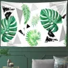 Tapestries Coconut Leaves Tapestry Wall Hanging Green Tropical Plants Hippie Aesthetics Room Home Decor R230815