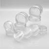 5ml 10ml 25g 3 ml 3g 5g 10g 15g 20g Small Clear Cream Jar Plastic Pot Box Mini Transparent Cosmetic sample Container with Lids Hshig