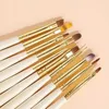 10 Pcs Nail Decoration Kits Nail Art Brush Soft Bristle Multifunctional Nail Art Tool Painting Pen Acrylic Gel Polish Brush Nail Supplies