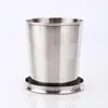 Cups Saucers Stainless Steel Portable Outdoor Travel Camping Folding Foldable Collapsible Cup 75ml LX6487