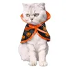 Cat Costumes Pet Cats Cloak Shape Bat Mönster Lägg till Halloween Atmosfär med pumpa för hundcosplaykläder