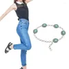 Riemen etnische stijl metalen riem voor vrouwelijke damesjurk met gebeeldhouwd turquoise buckle vrouwelijk prom feest taille touwtouw