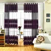 Gardin lila randiga tyllgardiner för vardagsrum sovrum ren gardin för fönsterbehandling hem dekoration r230815