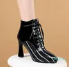 Dress Shoes Winter Women Sexy Super High Heels Warm Snow Chunky Boots Fashion Gladiator Motorcycle Luxury Mujer Botas