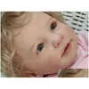 Dockor 55 cm 3D-Paint Skin Sile Reborn Lisa Girl Baby Doll Toy Realistisk 22 tum som Real Bebe Princess Toddler Alive Dress Up 22031 Dhepy