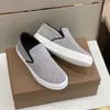 23S/S Luxury Slip-on Men Sneaker Shoes Striped loafers Trainers Soft Calf Light Sole Skateboard Walking With Box EU38-45