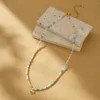 Anhänger Halskette Mehrfarbige Reisperlen-Love Halskette für Frauen Mode kreative Ladie Pure handgefertigter Schmuck Großhandel Fabrik Direktverkauf