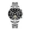 Polshorloges Mark Fairwhale Classic Heren Mechanische horloges Skeletonontwerp Flywheel Watch Luxe automatische Reloj Hombre 6010