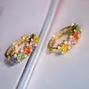 Stud Earrings WPB S925 Sterling Silver Women Rainbow Diamonds Sparkling Jewelry For Girls' Holiday Gift Party