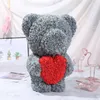 Dekorativa blommor 40 cm Rose Bear 2023 Teddy Foam Decoration Christmas Gifts Valentines Gift