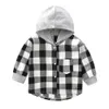 Felpa con cappuccio Synos ​​Synos ​​Spring Kids Boys Plaid Autumn Girl Autum Cotton Shirt Long Sleeve Cash Children Top Abiti con cappuccio 1 7 anni 230815