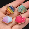 Pendanthalsband Natural Gem Emperor Stone Cloud Flower For Jewelry MakingDiy Necklace Earring Accessories Gift Party 24x25mm