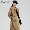 Dames Trench Coats Jazzevar2023 Aankomst Spring Windscheper Women Cotton Waste Long Doublebreasted losse kleding Hoge kwaliteit Coat 230814