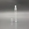 5 ml klar plast tom pump spray atomizer flaskan återfyllbar för parfym eterisk olja hud mjukare prov container återanvändbar presentbot tiht