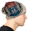 Beanie/Skull Caps Hip Hop Winter Warm Men Women Breien hoeden unisex volwassen route 66 America Road Vintage Trip Skullies Beanies Caps Bonnet Hats 230814