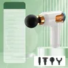 Volledige lichaamsmassager LCD Intelligent Frequency Control Mini Fascia Gun White Mini Portable USB Body Massager Electric Neck Membrane Gun 230815