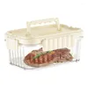 Storage Bottles Fruit Containers Fridge Food Removable Drain Plate And Lid Stackable Portable Freezer Box Freshing