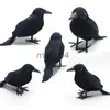 Nyhetsartiklar Små simulering Fake Bird Realistic Halloween Black Crow Model Home Decoration Animal Toys Eyecatching Lightweight J230815