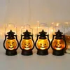 Novelty Items Halloween LED Hanging Pumpkin Lantern Light Ghost Lamp Candle Light Retro Small Oil Lamp Halloween Party Home Decor Horror Props J230815