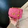 Cross Body 2022 Autumn New Korean Small Popular Fashion Lingge Chain Bag Casual and Simple Westernized One Shoulder Crossbody Small Square Bag Caitlin_fashion_bags