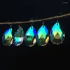 Candelier Crystal Top Calidad 100pcs 38 mm Clear AB Glass Faceted Wabdrops Pendants para piezas/boda/fiesta Decoración colgante