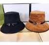 Diseñador de lujo Sombrero del cubo Hebilla de oro Gorra Pana Sombreros de pescador G Casquette Denim Sombreros de ala ancha para mujeres Gorro para hombre Cappello chapeaux