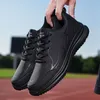 Walking Fashion Designer Męskie buty do biegania Atletyczne jesień i zimowe wodoodporne przeciwpoślizgowe buty sportowe z oddychającą skórzaną górną, dodatkową wielką rozmiarem 45-46