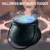 Andra evenemangsfestleveranser Halloween Witch Pot Smoke Machine Fog Maker Water Fountain Fogger Color Changing Prop Decoration 230815
