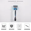 Conjunto de acessórios de banho Guret 1pc Plastic Shaver Portador do banheiro Banheiro gancho de parede pendurada Copo de dentes de dentes de dentes de dentes de dentes armazenamento azul transparente