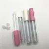 25ML Fosco Transparente Vazio Lip Gloss Recipientes Tubo 3ML Tampa Bálsamo Tampa Pincel Aplicador Varinha Rolhas de Borracha para DIY Lip Recarregáveis Sqcf