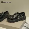 Zapatillas para niños otoñales zapatos para niñas de cuero genuino marca de cuero arco de la princesa negros mocasines en la moda mocasin 230814