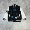 Hip-hop baseball kurtka v haft guzika kardigan Płaszcz Płaszcz Designer kurtki uniwerek męskie damskie ciepłe płaszcze parka moda luźna bluza