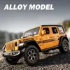 1 22 Jeeps Wrangler Rubicon Alloy Model Car Toy Diecasts Metal Casting Pull Back Sound and Light Car Toys för LDREN fordon T230815